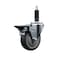 Service Caster 4'' Thermoplastic Rubber Swivel 1'' Expanding Stem Caster with Brake SCC-EX20S414-TPRB-PLB-1 - alternate 1
